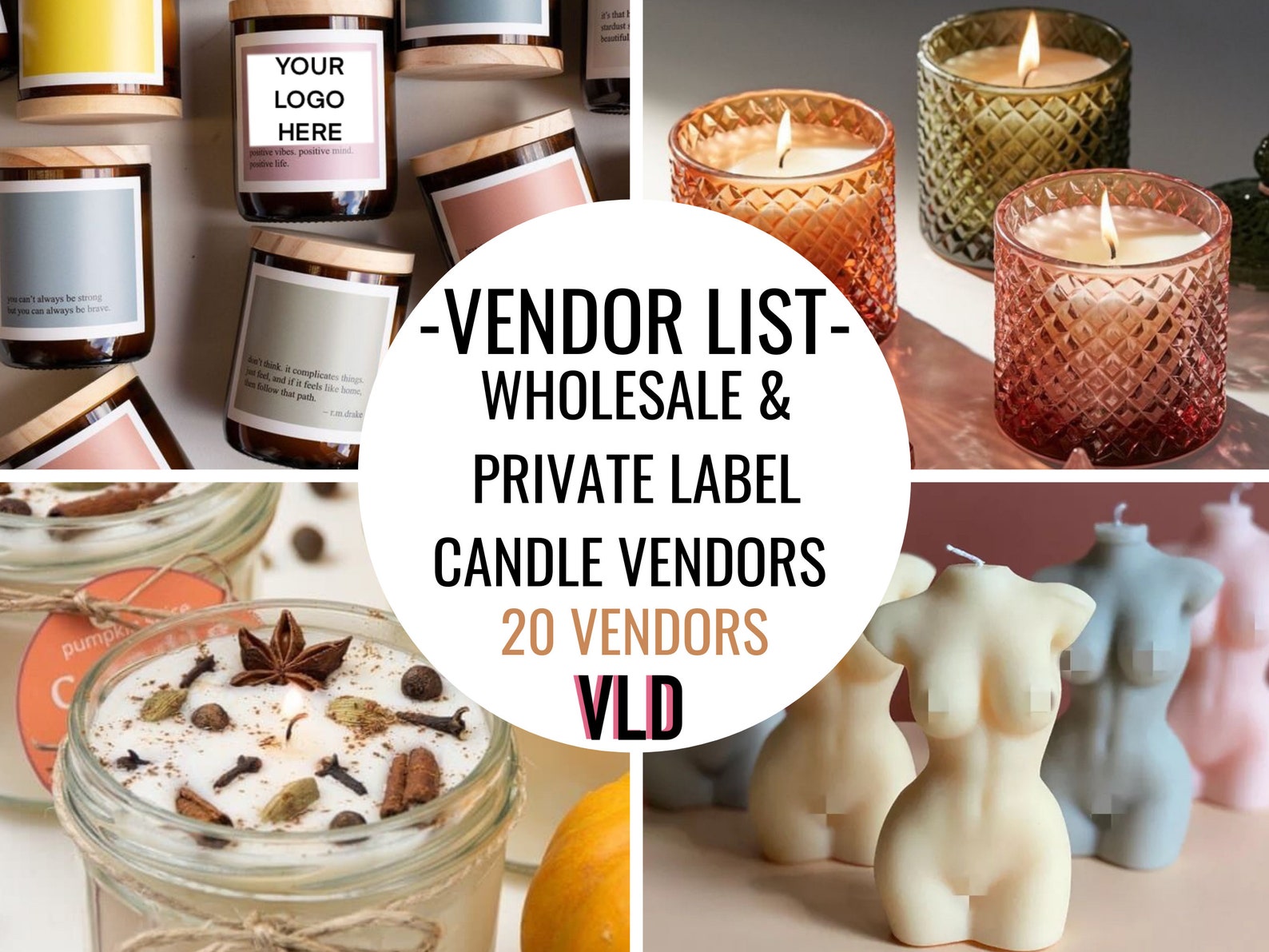 Candle vendor list private label available Etsy