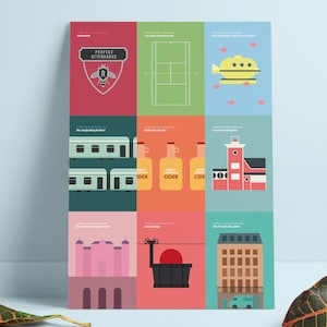 The Wes Anderson Collection | Wes Anderson Minimal Poster Print, Wall Art, Home Decor, Movie Gifts