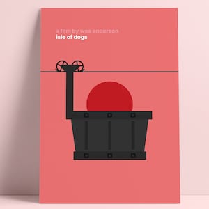 Isle Of Dogs Wes Anderson Poster | Wes Anderson Minimal Poster Print, Wandkunst, Home Decor, Filmgeschenke