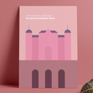 The Grand Budapest Hotel Wes Anderson Poster | Wes Anderson Minimal Poster Print, Wall Art, Home Decor, Movie Gifts