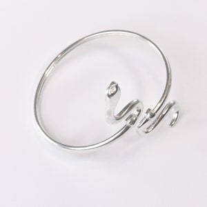 Snake sterling silver 925 handmade greek bracelet sympol of medicine and Asclepios