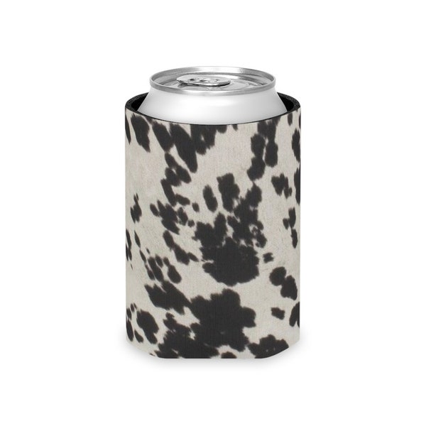 Cowhide Can Koozie Etsy