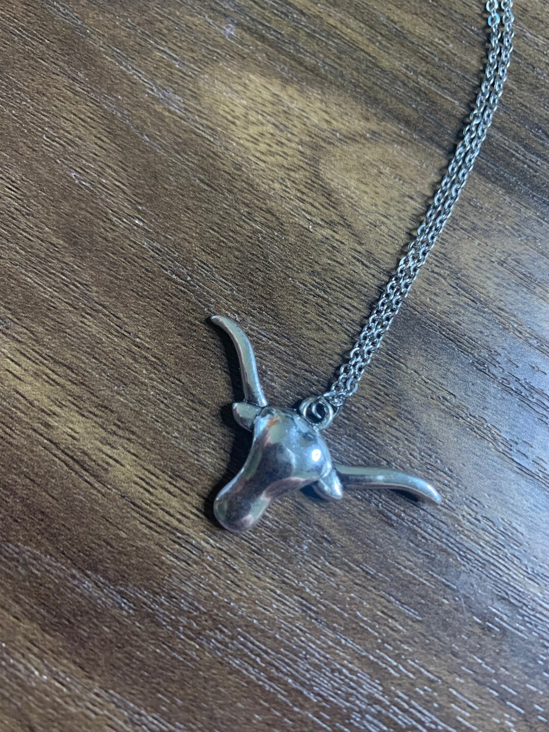 Texas Longhorn Necklace Western Necklace Longhorn Cattle Western Jewelry Silver Plated Etsy