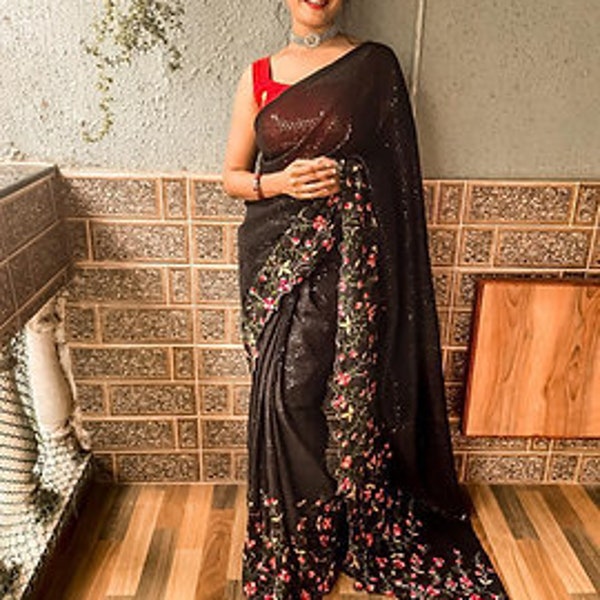 High class Beautiful Georgette Wear Saree