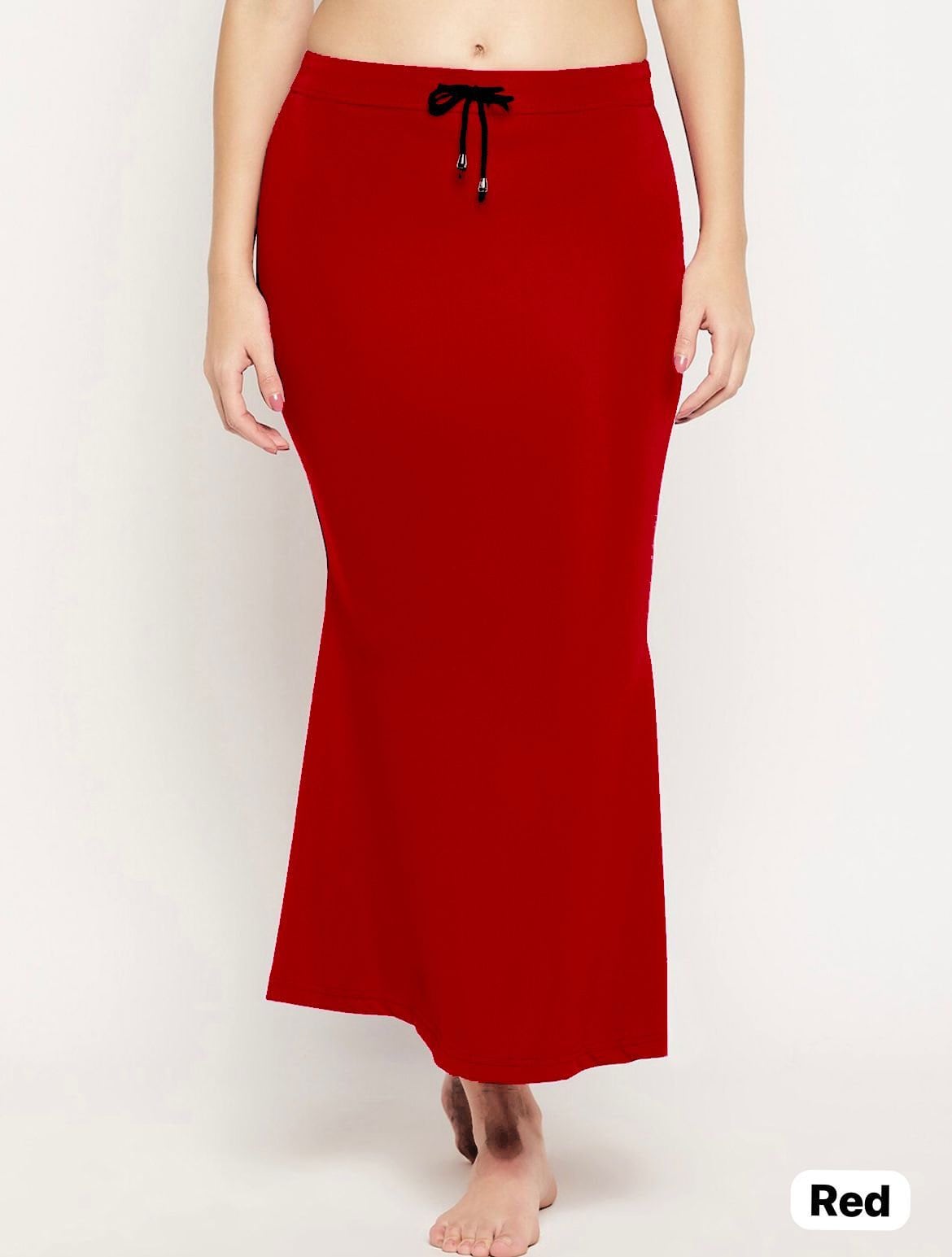 Trylo RIZA SAREE SHAPEWEAR-RED-2XL Lycra Blend Petticoat Price in