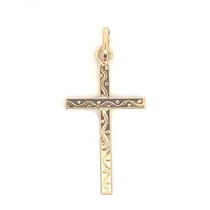 18k Yellow Gold Cross Pendant