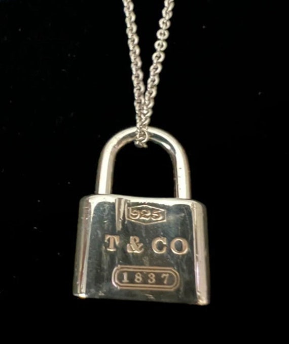 Tiffany 1837 925 Silver Padlock Charm Pendant With the