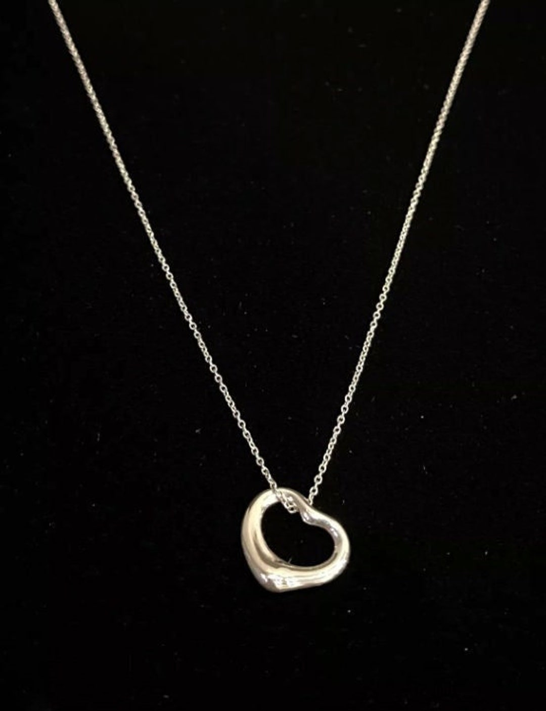 ネックレス・ペンダント Tiffany&Co. 10660084 ELSA PERETTI OPEN HEART PENDANT 22mm Tiffany & Co Elsa Peretti Sterling Silver 22mm Open Heart