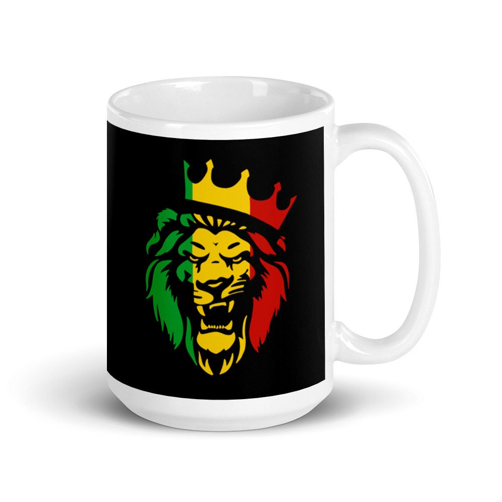 Rasta Lion Mug Rastafarian Jamaican Reggae Mug Etsy UK