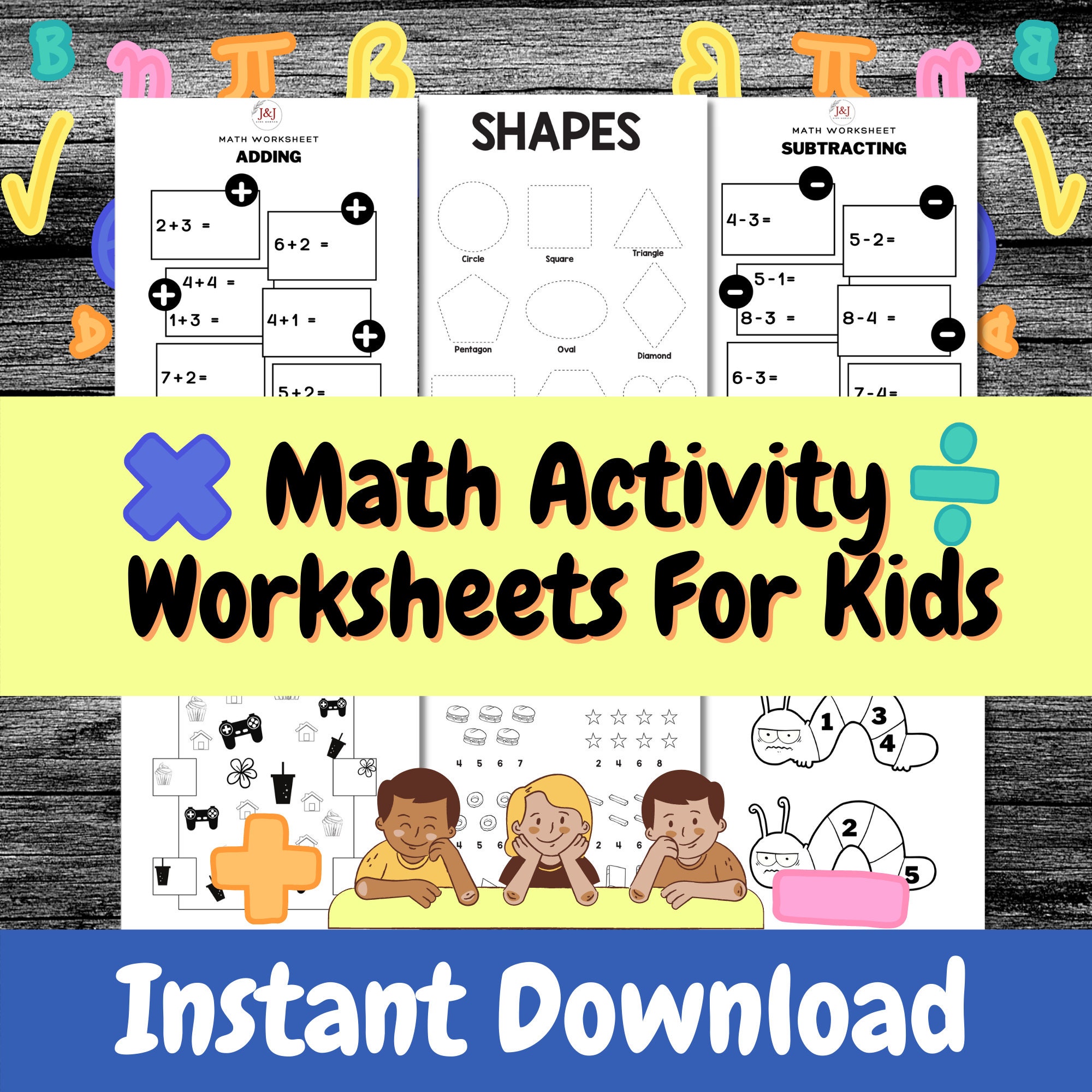 math-activity-worksheets-for-kidskindergarten-addition-etsy-uk
