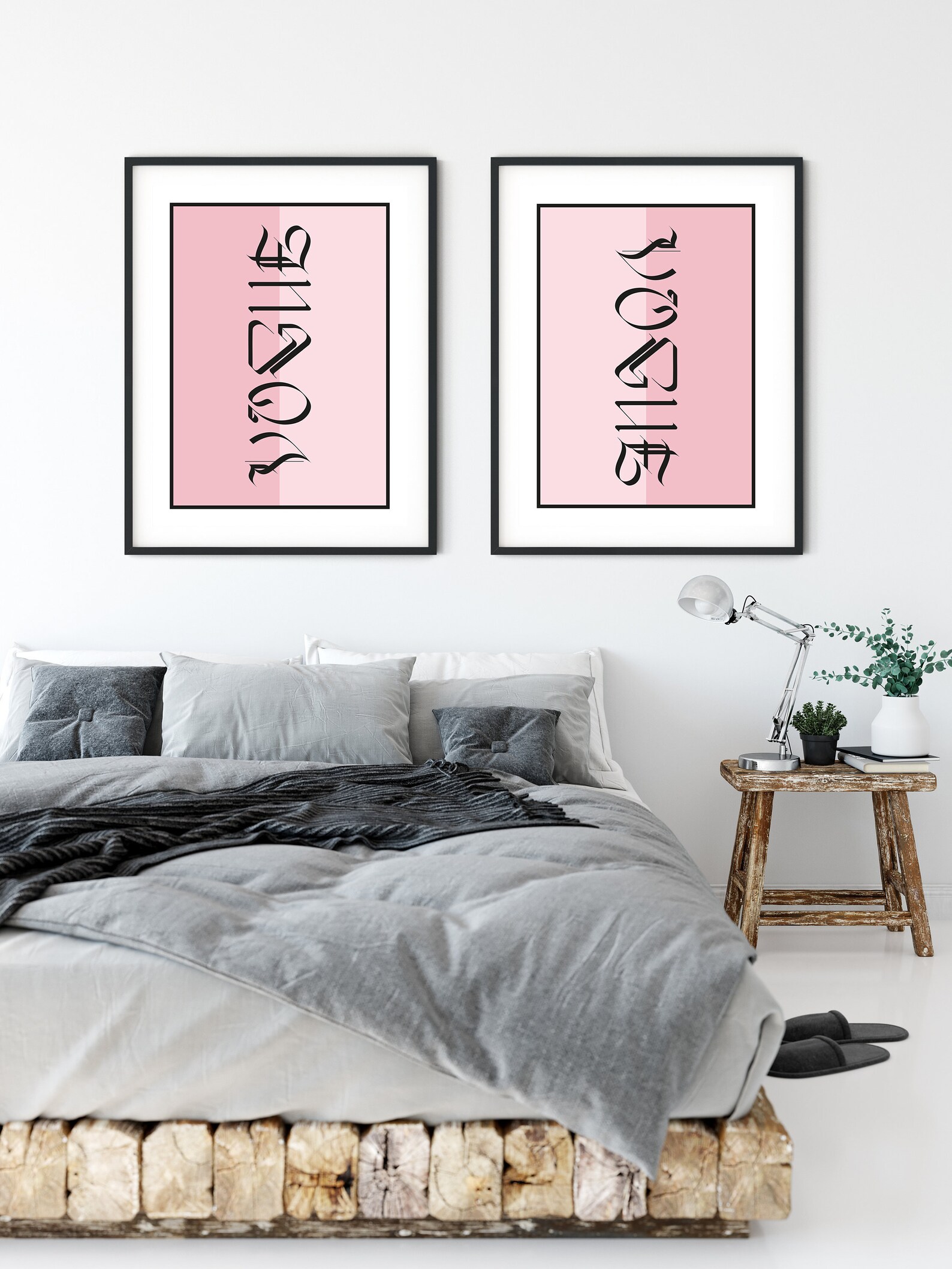 Vogue Wall Art Set Of 2 Typography Print Wall Art Fashion Etsy