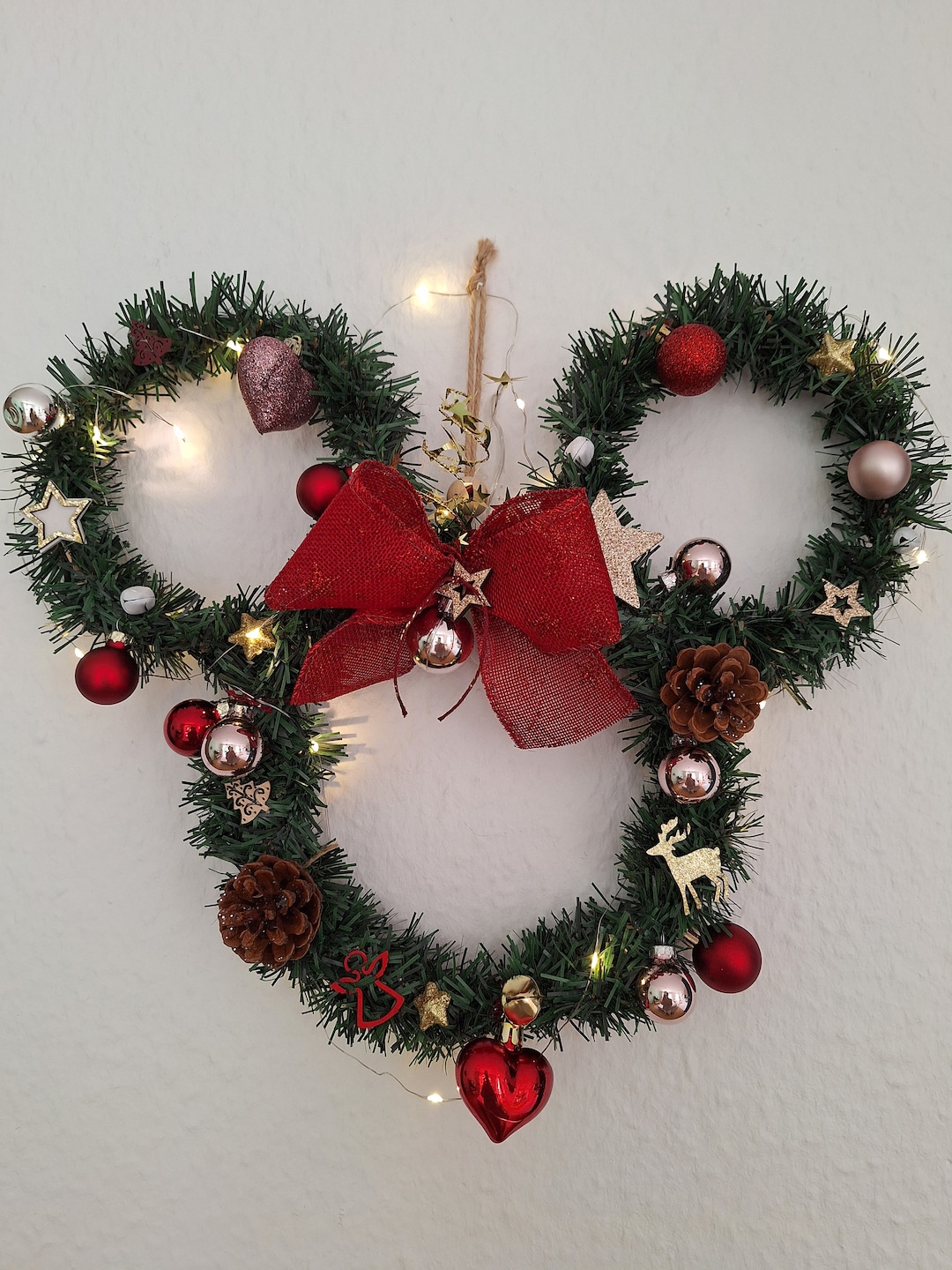 Mini Weihnachtskränze 8-tlg. - 25cm Girlanden Für Puppenhaus Deko Im Maßstab 1:12