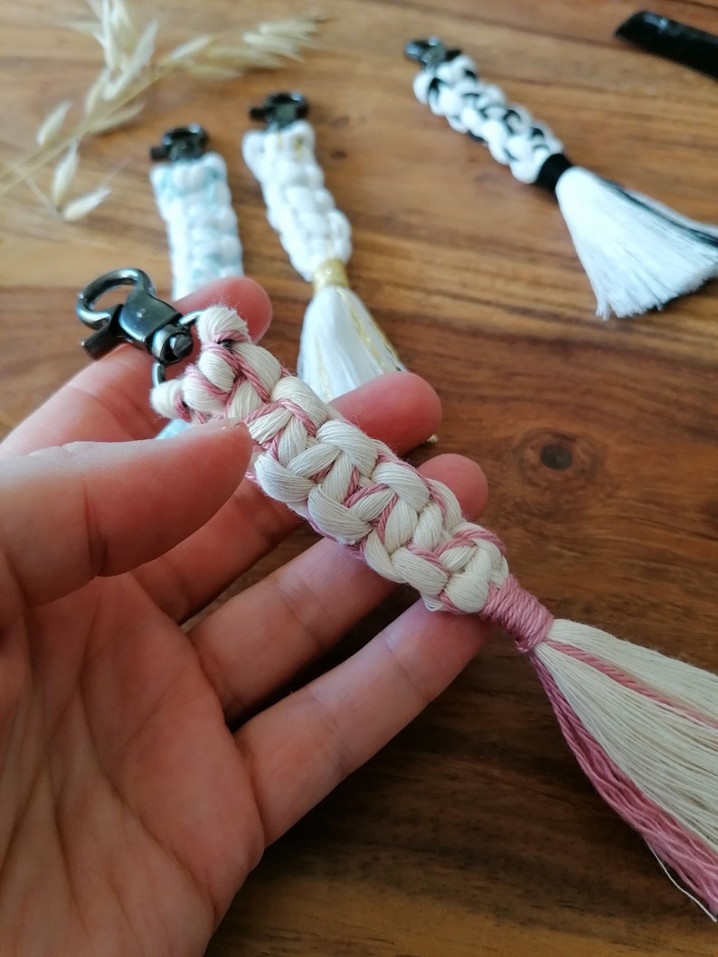 Macrame Keychain Cleopatra Carabiner Pocket Pendant