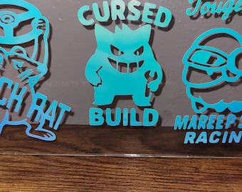 Cursed build Gengar Die-cut Sticker