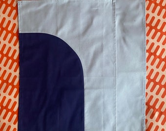 Colour Block Handmade Tea Towel Set - Drop Print - Ash/Midnight - 100% Cotton