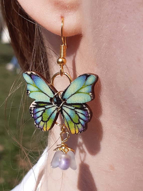 Etsy butterfly earrings deals