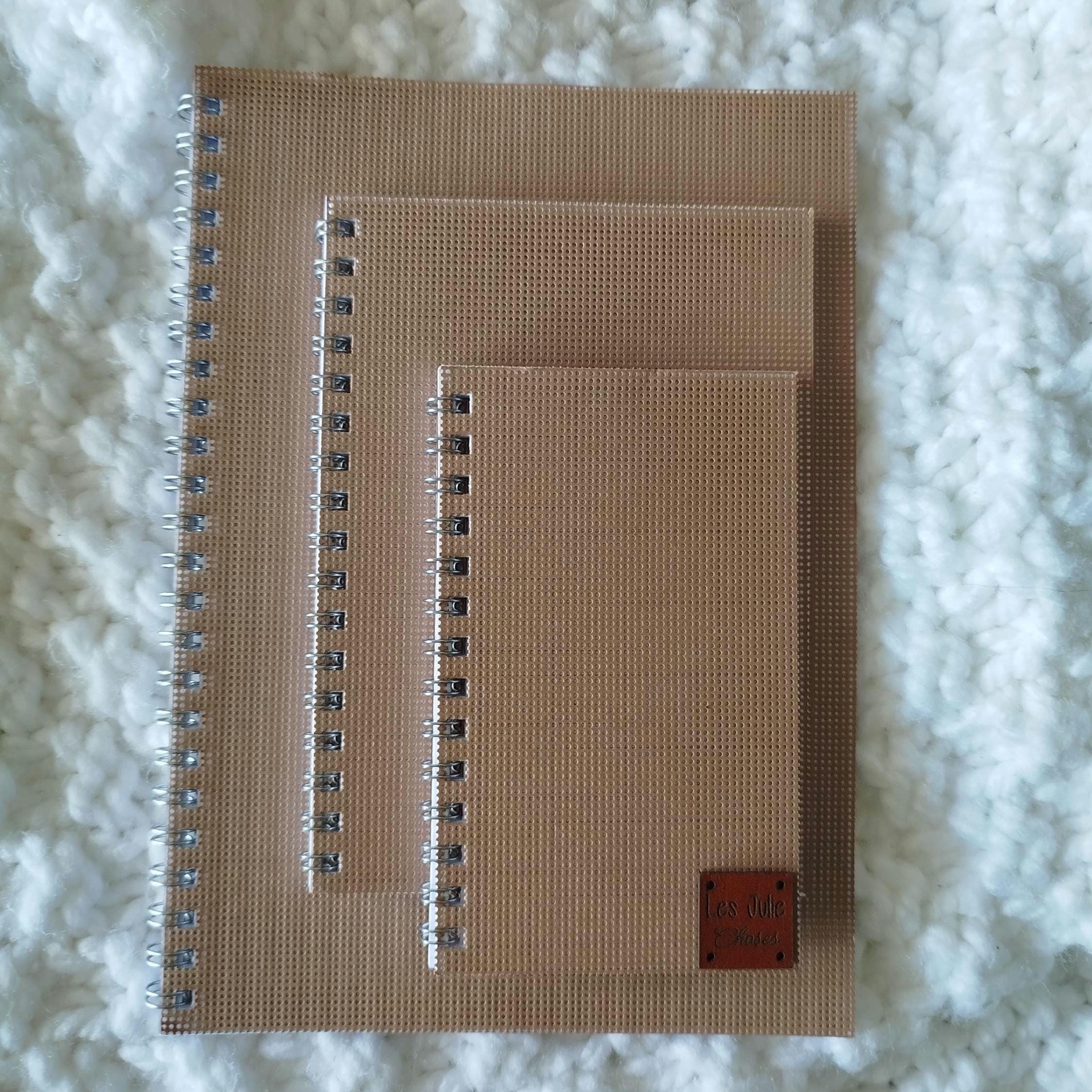 DIY embroidery notebook, A7 squared sheets