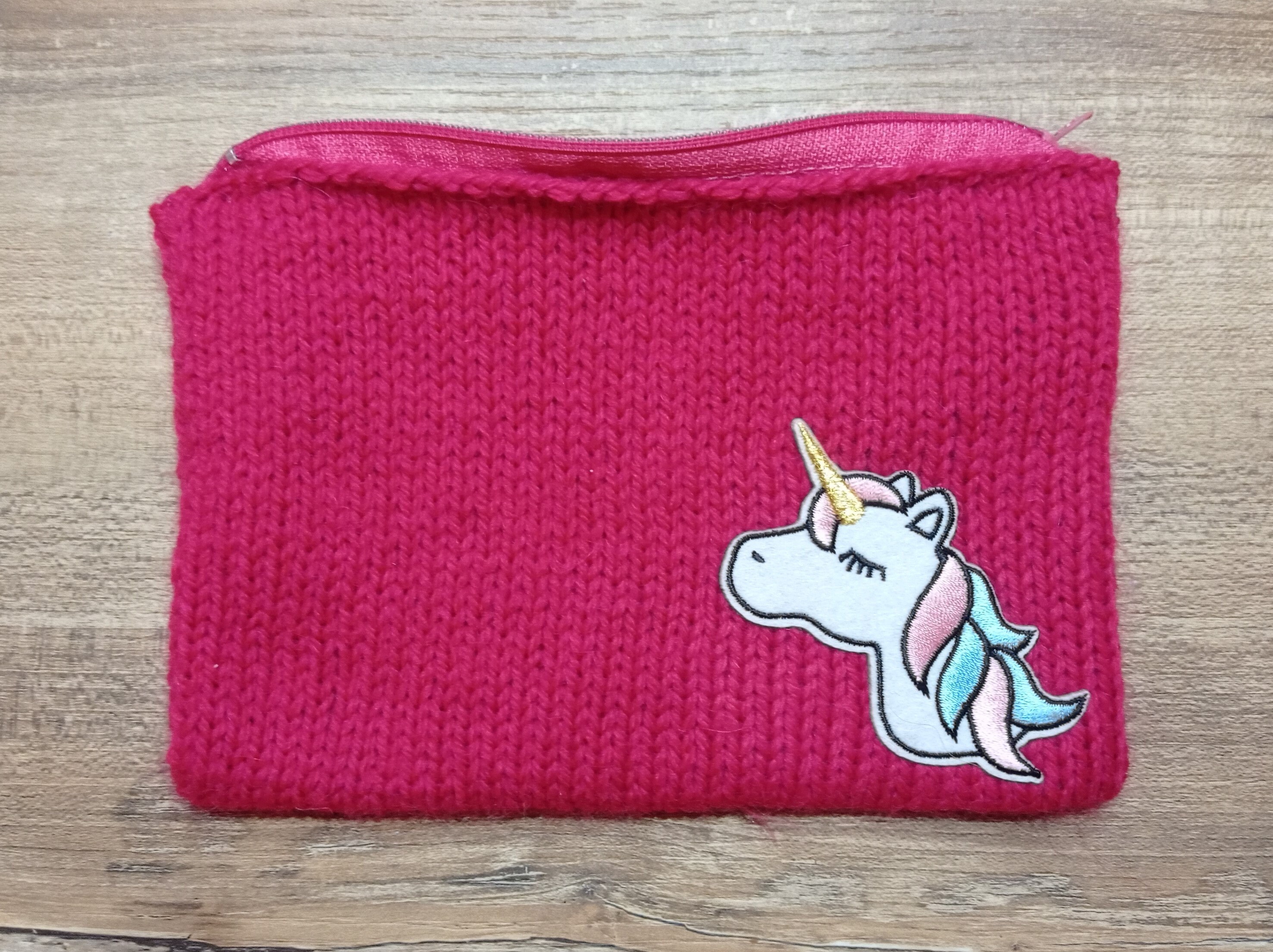 Trousse Rose Licorne Personnalisable
