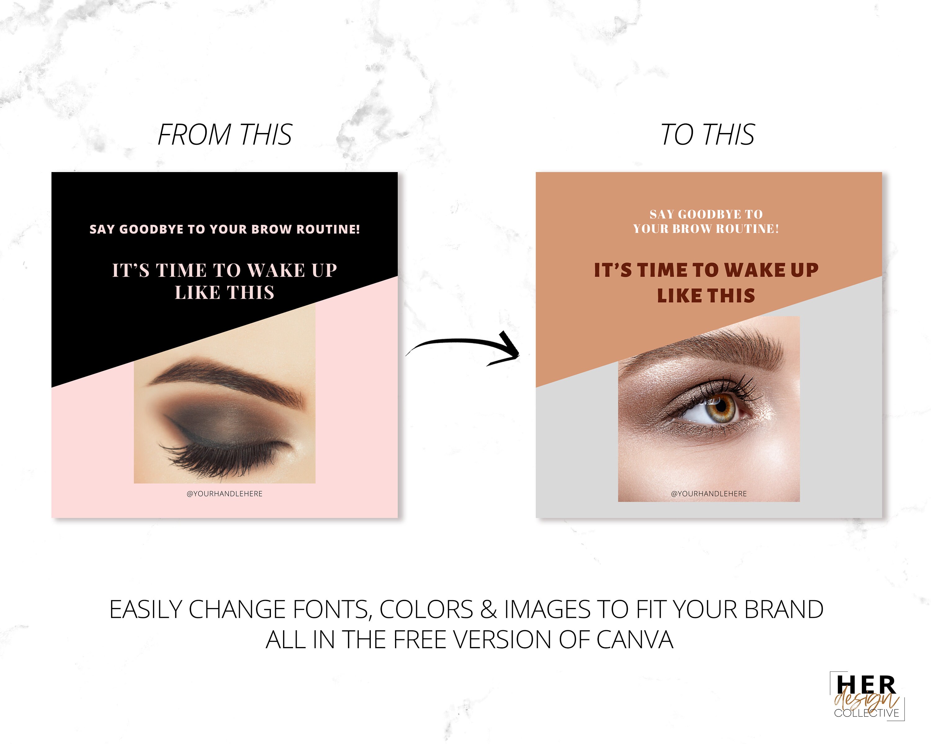 Brows Instagram Templates Microblading Posts IG Eyebrows - Etsy