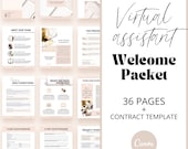 Virtual Assistant Welcome Packet: Client Onboarding Templates (Canva & Google Docs)