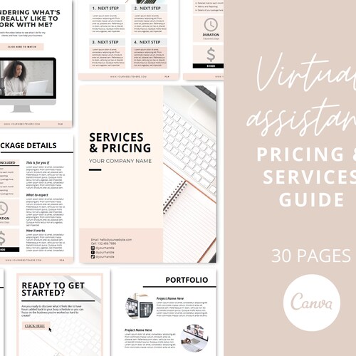 Virtual Assistant Pricing Template VA Service Guide Turn Etsy