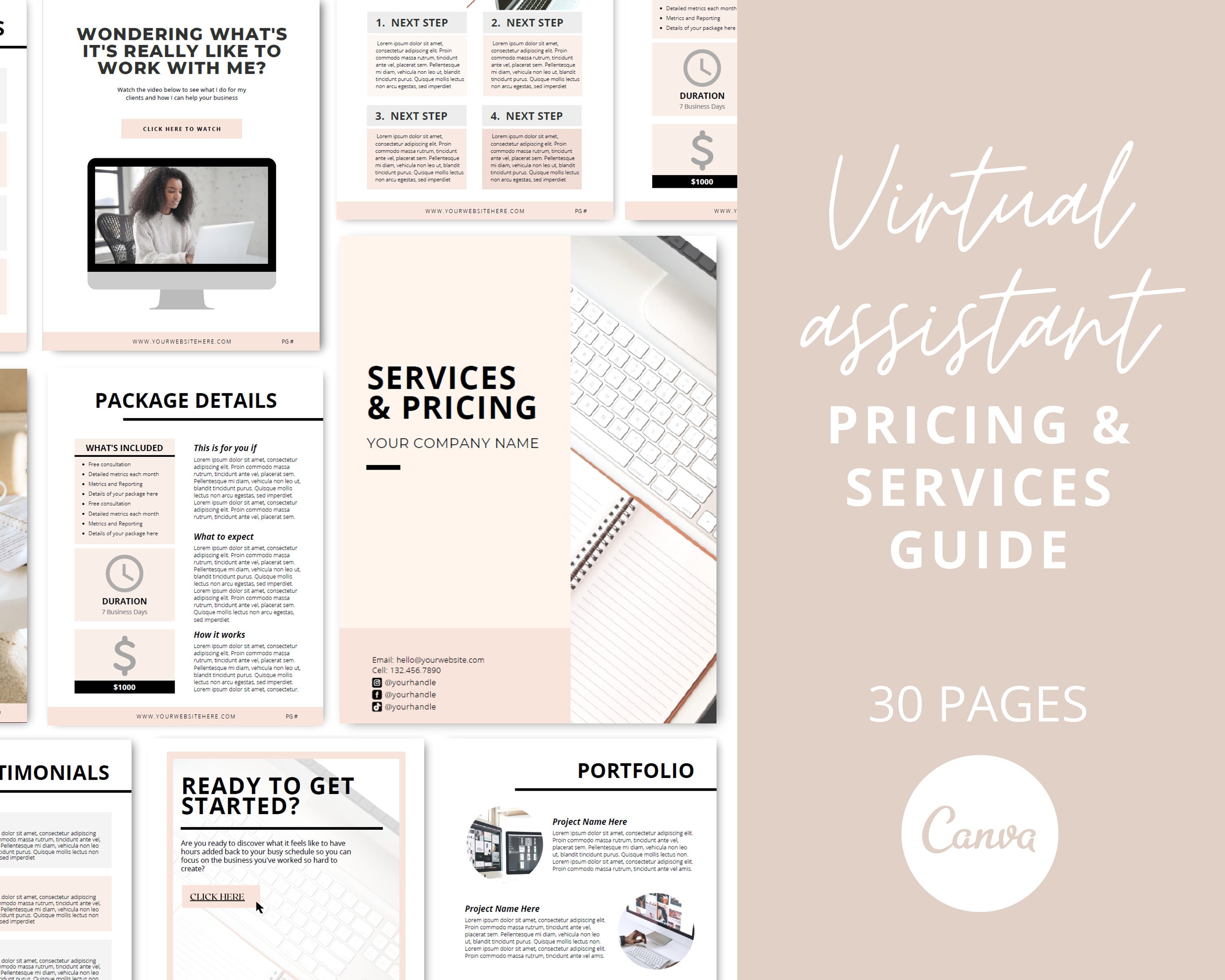 Virtual Assistant Pricing Template VA Service Guide Turn Etsy Virtual Assistant Pricing Template VA Service Guide Turn Etsy