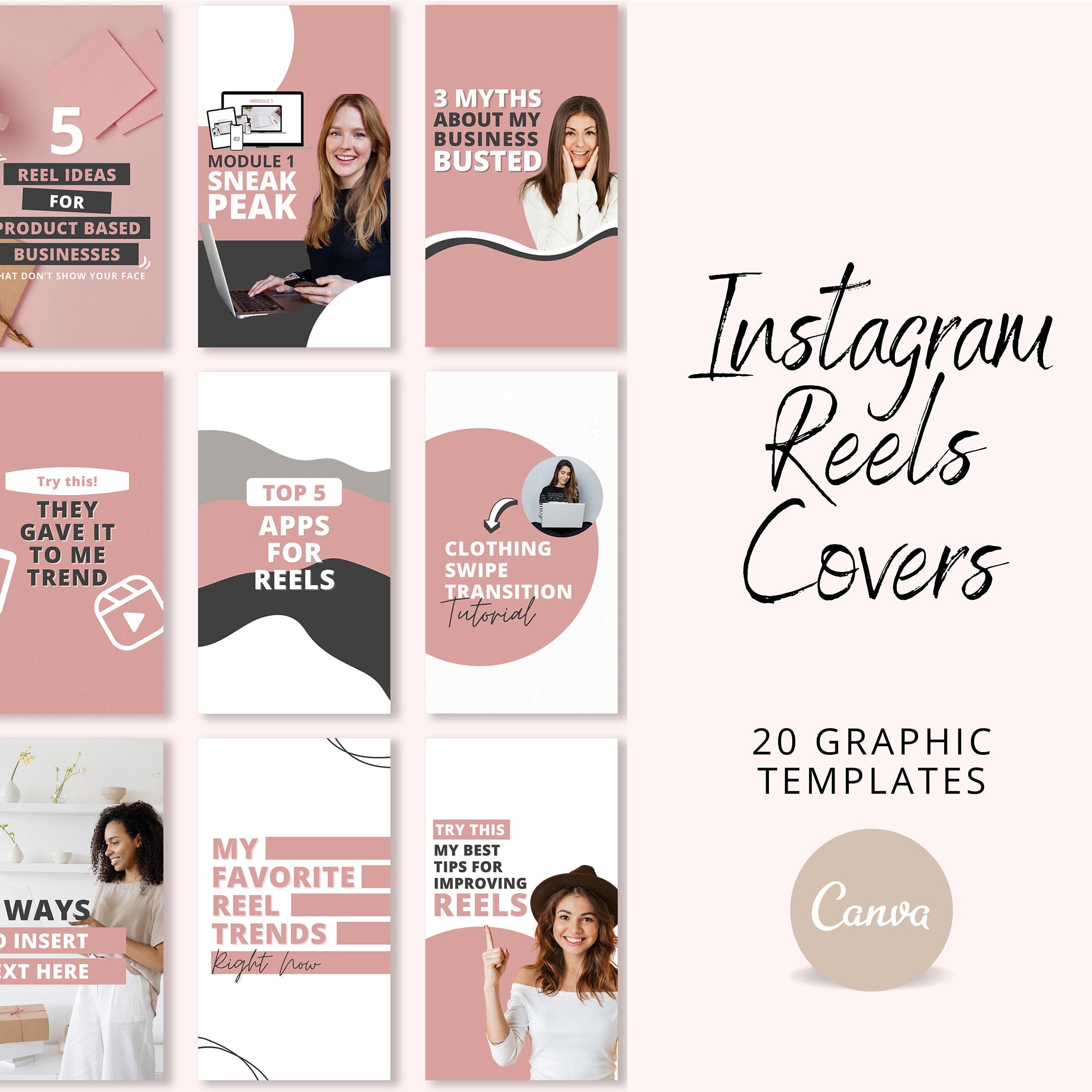 Reels Covers Templates, Instagram Reels Thumbnails, IG Reels Canva  Template, Editable Reel Covers Templates -  Canada