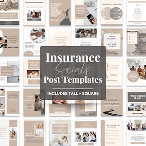 Versicherungen Instagram Templates: Makler Social Media Posts für Lebensversicherung, Underwriter (Canva)
