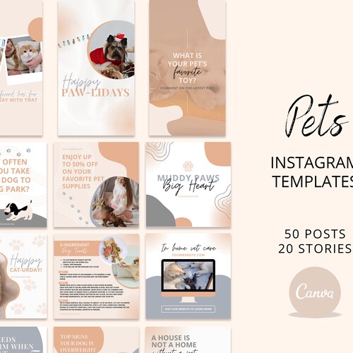 Pet Engagement Question Social Media CANVA Template - Etsy