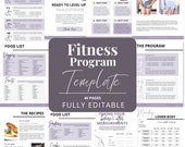 Fitness Program Template: Editable Welcome Packet Health Coach & Personal Trainer Plan (Canva)