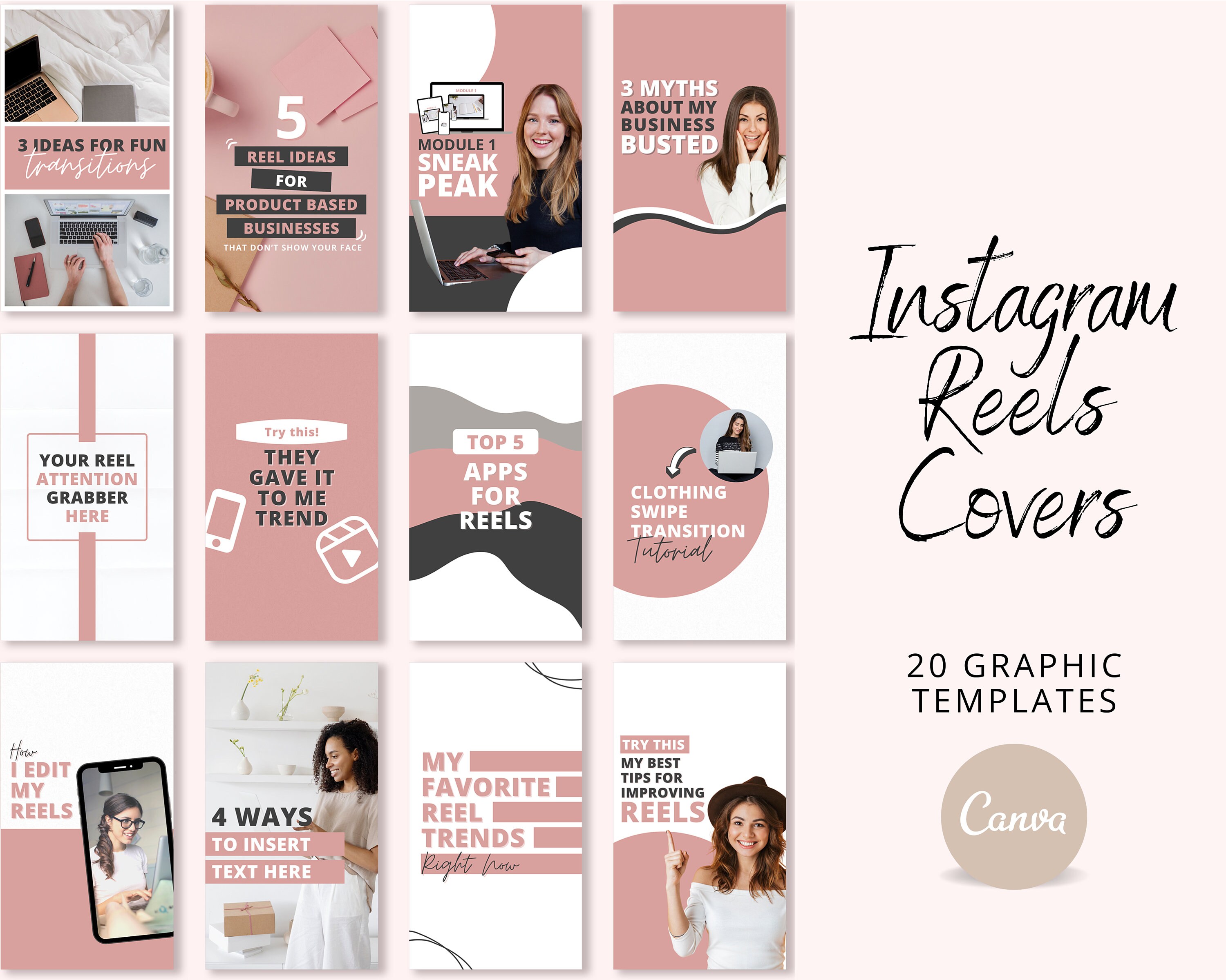 Reels Covers Templates Instagram Reels Thumbnails IG Reels Etsy
