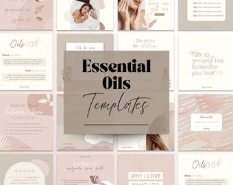 Essential Oil Social Media Template Essential Oil Canva - Etsy