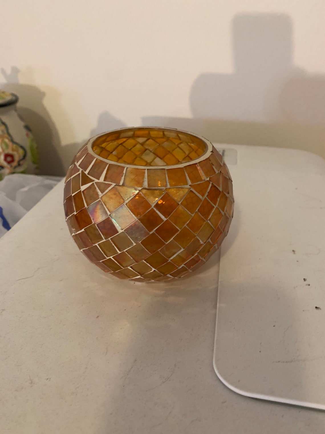 Italian mosaic votive holder Etsy