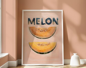 Cantaloupe Art Print: Modern Kitchen Still Life (Digital Download)