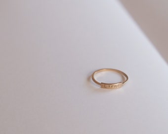 Customizable ring - simple gold ring - finger ring - 585 yellow gold