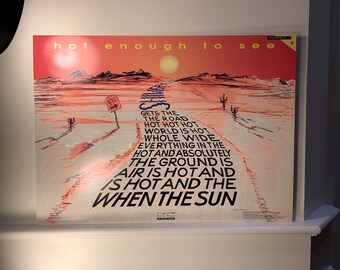 POSTER Perspective Word Art Poem &quot;Hot Enough to See&quot; Gr 3-6 by Robert Froman 2-side w Cross-Curricular Activities Kid Teacher Learning 16x22