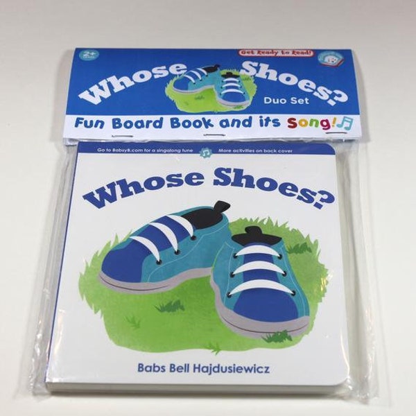 BOOK 4 TWO YEAR Old Whose Shoes? - Bouncy House - Duo Set: Babsy B Board Book & Song (age 2+) School shoes Play shoes