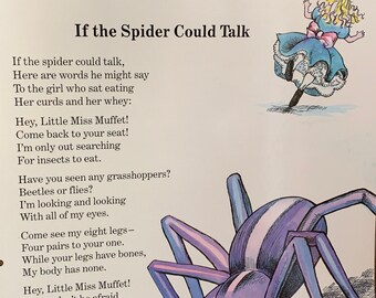 Poster Science Halloween Poetry Nursery Rhymes Facts &quot;If the Spider Could Talk&quot; Laminated w Activities Kids K-5th Gr School Home
