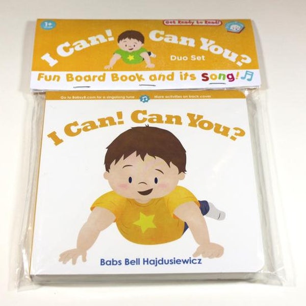 Gift 1st Birthday Book & Song LOOK What I can do! Toddler One Year Old - I Can! Can You? Duo Set: Book with Text in Song (age 1+)