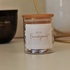 Pot d'encouragement | Encouragements bibliques | Neutre | Minimaliste | Idée cadeau | Idée cadeau chrétien | Cadeau | Cadeau chrétien | minimale