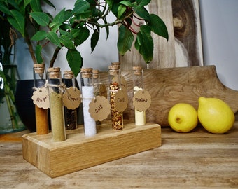 Handmade solid wood spice rack