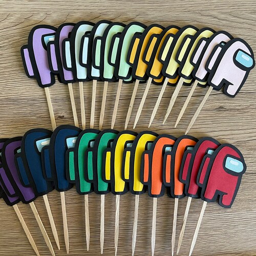 Among Us Cupcake Toppers 12 - Etsy