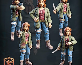 World In Ruins: Alys - Survivor Miniatures - Child Survivor - 28mm 32mm - Zombicide - Safehold