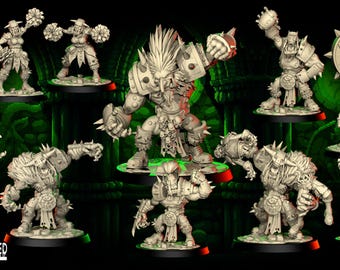 The Green Flash - an Orc Fantasy Football team by Torchlight Miniatures
