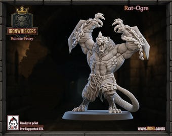Rat Ogre Ironwiskers a Ratmen. Iron wiskers fantasy football team designed by UGNI