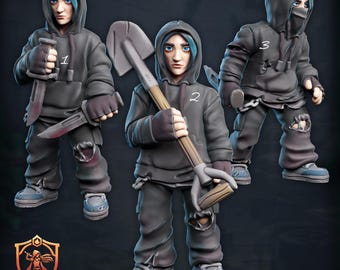 World In Ruins: Justin - Survivor Miniatures - Child Survivor - 28mm 32mm - Zombicide - Safehold