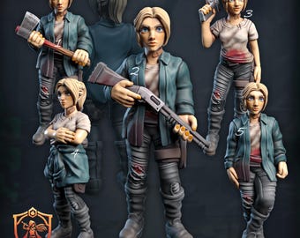 World In Ruins: Josie- Survivor Miniatures - Child Survivor - 28mm 32mm - Zombicide - Safehold