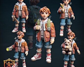 World In Ruins: Leo - Survivor Miniatures - Child Survivor - 28mm 32mm - Zombicide - Safehold