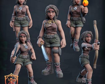 World In Ruins: Diana - Survivor Miniatures - Child Survivor - 28mm 32mm - Zombicide - Safehold
