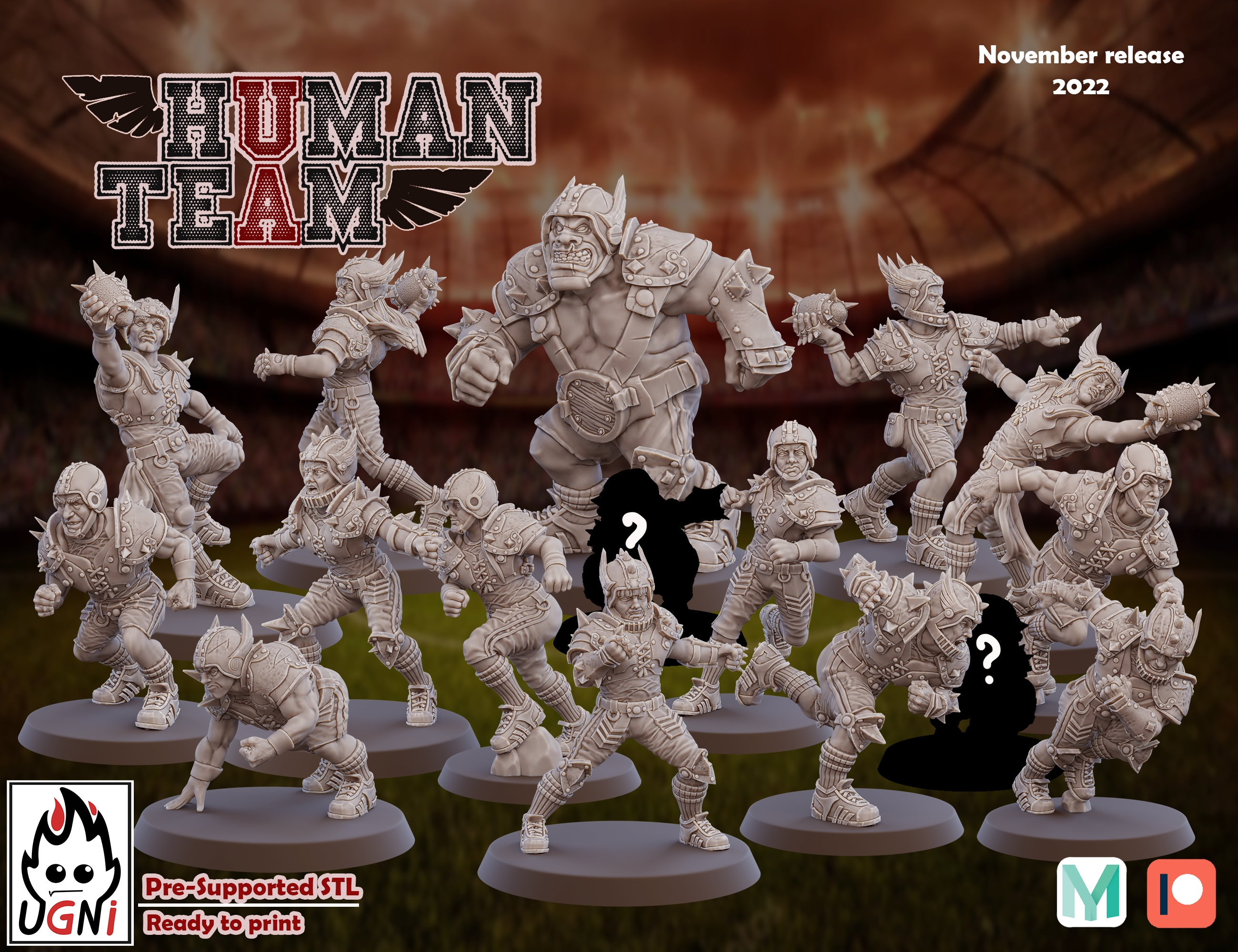 Human Fantasy Football Team designed by UGNI.
